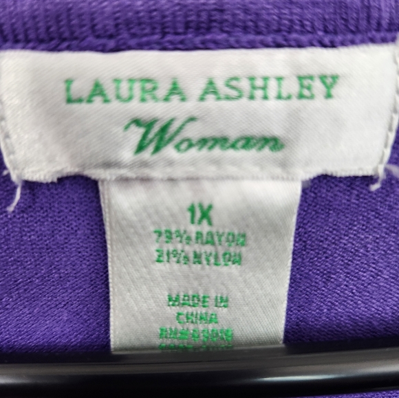 NWT Laura Ashley Plus Size Violet Sleeveless Top - Picture 7 of 8